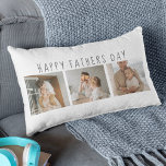 Modern Collage Photo & Happy Fathers Day Best Gift Lumbar Pillow<br><div class="desc">Modern Collage Photo & Happy Fathers Day Best Gift</div>