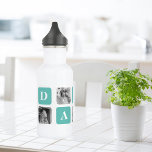 Modern Collage Photo  Happy Fathers Day Gift 532 Ml Water Bottle<br><div class="desc">Introducing the Modern Collage Photo Happy Father's Day Gift in a mint colour theme. This unique and personalized gift is designed to celebrate the special bond between a father and their loved ones.The Modern Collage Photo Happy Father's Day Gift is a beautifully crafted collage frame that can be customized with...</div>