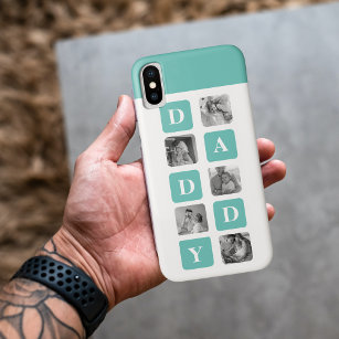 Modern Collage Photo  Happy Fathers Day Gift Case-Mate iPhone Case