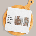 Modern Collage Photo & Happy Fathers Day Gift Kitchen Towel<br><div class="desc">Father's Day is a special occasion celebrated to honour fathers and father figures for their contributions to their families and society. Choosing the perfect gift for Father's Day can be a challenging task,  but a thoughtful and heartfelt gift can make a lasting impression.</div>