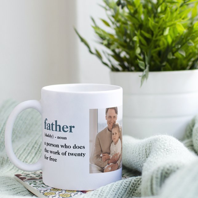 Modern Collage Photo Happy Fathers Day Gift Mug (Creator Uploaded)