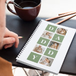 Modern Collage Photo & Happy Fathers Day Gift Notebook<br><div class="desc">A modern collage photo is a creative way to celebrate and honor someone special in your life, such as your father, on Father's Day. It involves compiling various photos and arranging them together in a visually appealing manner to create a cohesive and meaningful composition. To create a modern collage photo...</div>