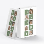 Modern Collage Photo & Happy Fathers Day Gift Playing Cards<br><div class="desc">A modern collage photo is a creative way to celebrate and honour someone special in your life, such as your father, on Father's Day. It involves compiling various photos and arranging them together in a visually appealing manner to create a cohesive and meaningful composition. To create a modern collage photo...</div>