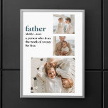 Modern Collage Photo Happy Fathers Day Gift Poster<br><div class="desc">modern collage photo happy Fathers Day gift with green can be a beautiful and meaningful way to show your dad how much he means to you. Get creative and have fun putting together a personalized and thoughtful gift that he'll treasure for years to come.</div>