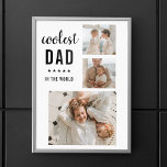 Modern Collage Photo Happy  Fathers Day Gift Poster<br><div class="desc">The "Modern Collage Photo Colorful Best Dad Ever Gift" is a personalized and unique present for any dad who deserves to be celebrated. The gift is a collage photo made up of several individual images that have been carefully arranged to create a stunning and eye-catching design. The gift is a...</div>