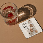 Modern Collage Photo Happy  Fathers Day Gift Square Paper Coaster<br><div class="desc">The "Modern Collage Photo Colourful Best Dad Ever Gift" is a personalized and unique present for any dad who deserves to be celebrated. The gift is a collage photo made up of several individual images that have been carefully arranged to create a stunning and eye-catching design. The gift is a...</div>