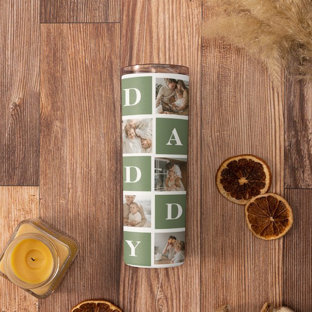 Modern Collage Photo & Happy Fathers Day Gift Thermal Tumbler (Creator Uploaded)