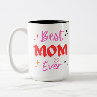 Modern Collage Photo & Happy Mothers Day Gift Coff Two-Tone Coffee Mug