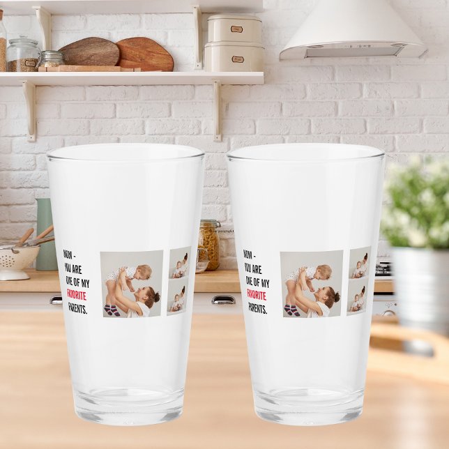 Modern Collage Photo & Happy Mothers Day Gift Glass (Creator Uploaded)