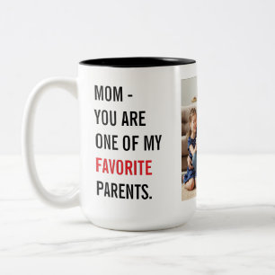 Modern Collage Photo & Happy Mothers Day Gift Two-Tone Coffee Mug