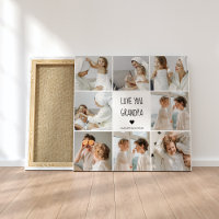 Modern Collage Photo Love You Grandpa Best Gift