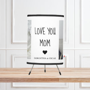 Modern Collage Photo Love You Mom Best Gift Tripod Lamp