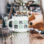 Modern Collage Photo Mint Best Hubby Gift Espresso Cup<br><div class="desc">Modern Collage Photo Mint Best Hubby Gift is a personalized gift idea for husbands that combines the beauty of a photo collage with the charm of a mint frame. This unique gift is designed to showcase the most memorable moments shared by the couple, such as their wedding day, romantic dates,...</div>