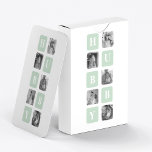 Modern Collage Photo Mint Best Hubby Gift Playing Cards<br><div class="desc">Modern Collage Photo Mint Best Hubby Gift is a personalized gift idea for husbands that combines the beauty of a photo collage with the charm of a mint frame. This unique gift is designed to showcase the most memorable moments shared by the couple, such as their wedding day, romantic dates,...</div>