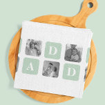 Modern Collage Photo Mint & Happy FathersDay Gift Kitchen Towel<br><div class="desc">As for a happy Father's Day gift, a modern collage photo mint could be a great option if your dad enjoys photography or has a particular interest in art. You could choose a selection of photos that are meaningful to him, such as family portraits or pictures from memorable trips, and...</div>
