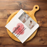 Modern Collage Photo & Red Heart Mother Gift Kitchen Towel<br><div class="desc">The modern collage photo and text red heart mother gift is a beautiful and unique present that any mother would love to receive. This gift is a personalized work of art that combines favourite photos and heartfelt messages to create a one-of-a-kind keepsake. The modern design of the collage is sure...</div>