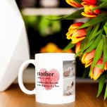 Modern Collage Photo & Red Heart Mother Gift Mug<br><div class="desc">The modern collage photo and text red heart mother gift is a beautiful and unique present that any mother would love to receive. This gift is a personalized work of art that combines favourite photos and heartfelt messages to create a one-of-a-kind keepsake. The modern design of the collage is sure...</div>