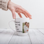 Modern Collage  Photo Romantic Couple Quote Gift Latte Mug<br><div class="desc">Modern Collage  Photo Romantic Couple Quote Gift</div>
