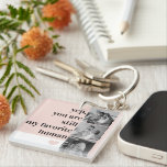 Modern Collage Photo & Romantic Lovely Quote Gift Keychain<br><div class="desc">Modern Collage Photo What Matters Most Family Gift</div>