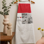 Modern Collage Photo & Text Red Heart Mother Gift Apron<br><div class="desc">The modern collage photo and text red heart mother gift is a beautiful and unique present that any mother would love to receive. This gift is a personalized work of art that combines favourite photos and heartfelt messages to create a one-of-a-kind keepsake. The modern design of the collage is sure...</div>