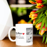 Modern Collage Photo & Text Red Heart Mother Gift Mug<br><div class="desc">The modern collage photo and text red heart mother gift is a beautiful and unique present that any mother would love to receive. This gift is a personalized work of art that combines favourite photos and heartfelt messages to create a one-of-a-kind keepsake. The modern design of the collage is sure...</div>