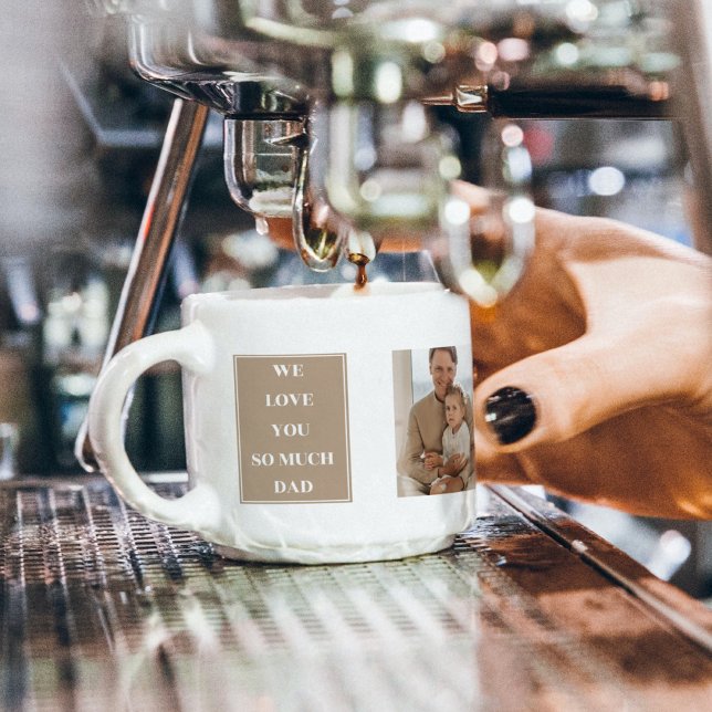 Modern Collage Photo & We Love Dad Gifts Espresso Cup (Creator Uploaded)