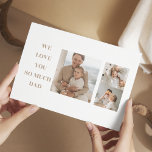 Modern Collage Photo & We Love Dad Gifts Postcard<br><div class="desc">"We Love Dad" gifts are thoughtful and heartwarming presents that celebrate the love and appreciation for fathers. These gifts are often given on special occasions such as Father's Day, birthdays, or any day you want to express gratitude for your dad's love and support. There is a wide range of "We...</div>