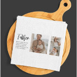 Modern Collage Photo With Father Best Quote Gift Kitchen Towel<br><div class="desc">A modern collage photo with a heartfelt quote about a father is the perfect gift to show your appreciation and love for your dad. This unique and personalized gift is a great way to showcase your favourite memories together and express your gratitude for all that he has done for you....</div>