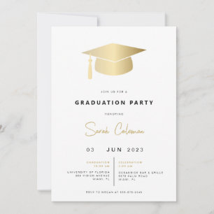 Modern College Graduation Party Invitation School 