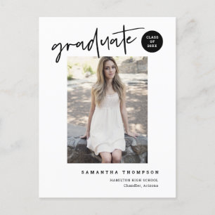 Modern College University High School Grad Photo Postcard