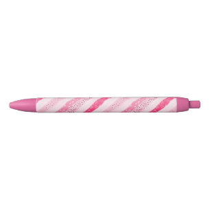 modern color block stripes white pink brushstrokes black ink pen
