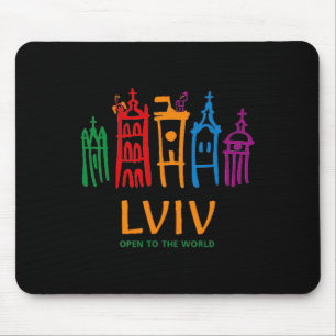 Modern Color Logo Of Lviv Mouse Pad