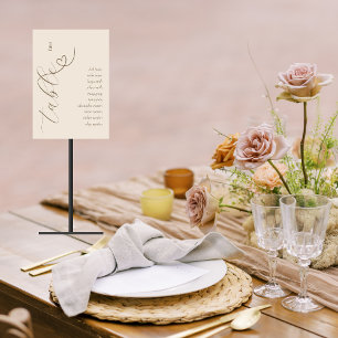 Modern Colorblock Guest Name List Light Neutral Table Number