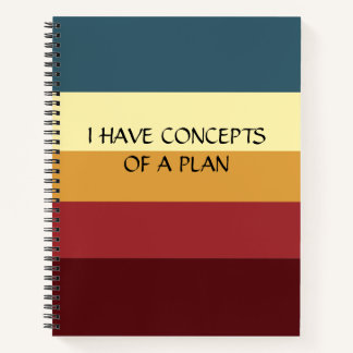 Modern Colorblock Horizontal Stripe Green Monogram Notebook