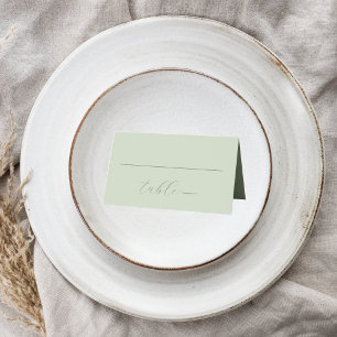 Modern Colorblock Wedding   Light Sage Place Card