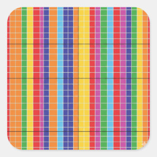 Modern Colorful Abstract Geometric Sticker Bold R