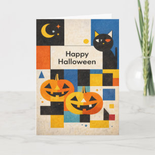 Modern Colorful Abstract Halloween Card