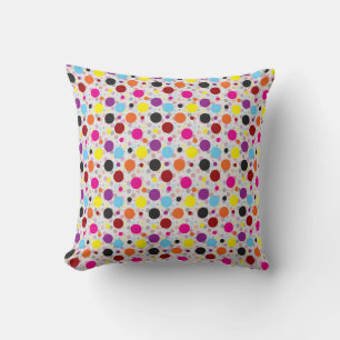 Modern Colorful Decorative Polka Dots Throw Pillow