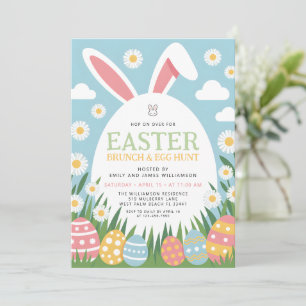 Modern Colorful Easter Brunch & Egg Hunt Invitation