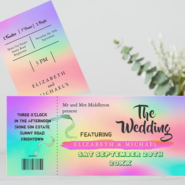 Modern Colorful Festival Rainbow Wedding  (Creator Uploaded)
