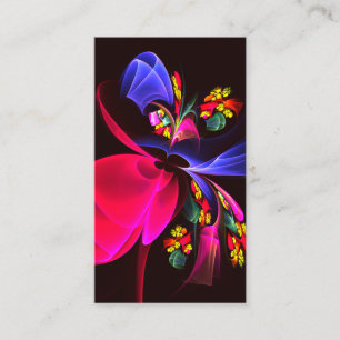 Modern Colorful Floral Abstract Art Pattern #06 Business Card