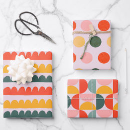 Modern Colorful Geometric Wrapping Paper Sheet