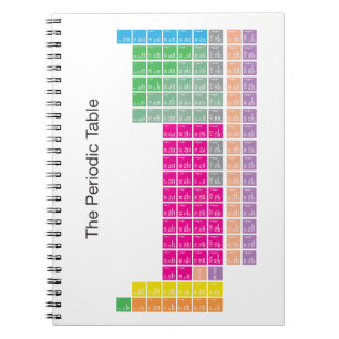 Modern Colorful Periodic Table Notebook
