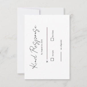 Modern Colorful Retro Fun Funky Wedding RSVP Card