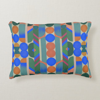 Modern Colorful Shapes Accent Pillow