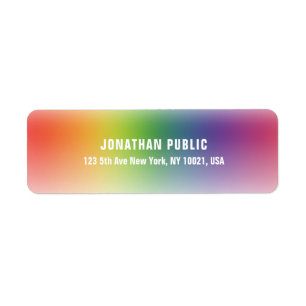 Modern Colorful Template Elegant Return Address
