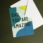 Modern Colour Blob Father's Day Card<br><div class="desc">Tell your mom she's an amazing woman with bold text on a modern background of trendy colour blobs in coral pink,  lavender purple and bright citron yellow on a textured background of blush pink. All the text is editable for a totally custom mother's day card.</div>