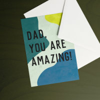 Modern Colour Blob Father's Day Card
