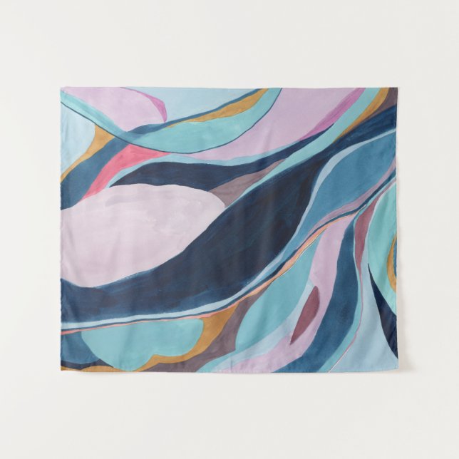 Modern Colour block Abstract Art Tapestry (Front (Horizontal))