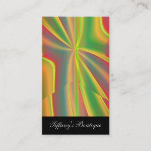 Modern Colour Block metallic lemon neon green Business Card